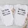 Personalised Twin Baby Gift Set | Matching Twin Clothes, thumbnail 1 of 12