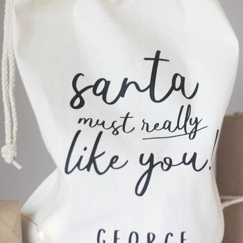 Personalised Christmas Eve Santa Bag, 2 of 4