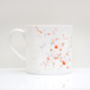Orange Paint Splatter Bone China Mug, thumbnail 8 of 11