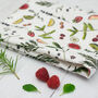 Gin Garnish Watercolour Botanicals Tea Towel, thumbnail 3 of 5