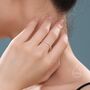 Sterling Silver Extra Skinny Hammered Ring, thumbnail 7 of 12