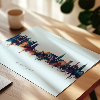 Stamford Skyline Cityscape Art Print, 8 of 12