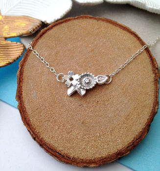 Sterling Silver Wildflower Necklace, 10 of 12