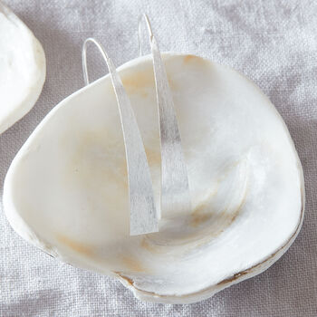 Brushed Silver Hairpin Threader Earring, 2 of 5