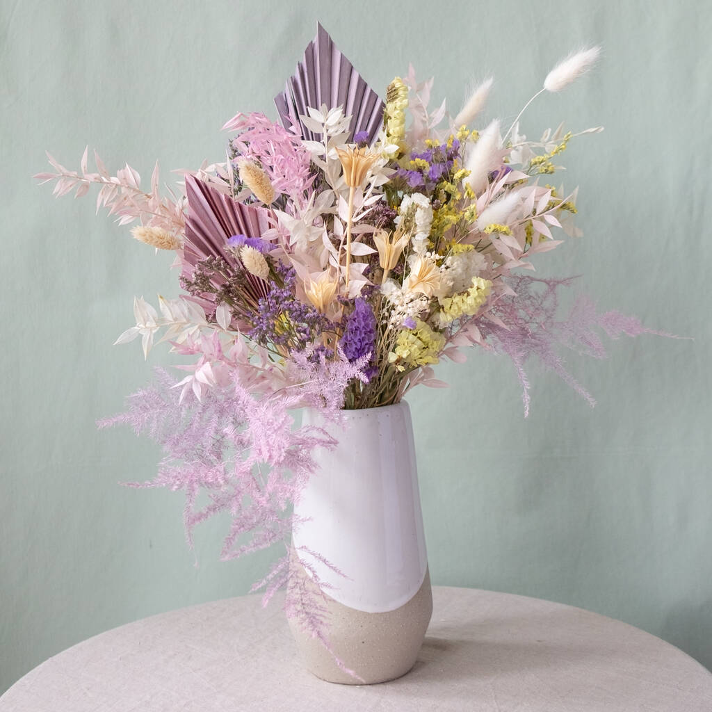 Pastel Dried Flower Bouquet By For Keeps