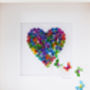 Framed Handmade 3D Colourful Butterfly Heart, thumbnail 2 of 7