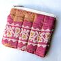 Colourful Quilted Mini Sari Pouches: Assorted Colours And Patterns, thumbnail 2 of 8