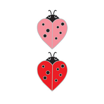 Ladybird Valentines Enamel Pin, 4 of 4