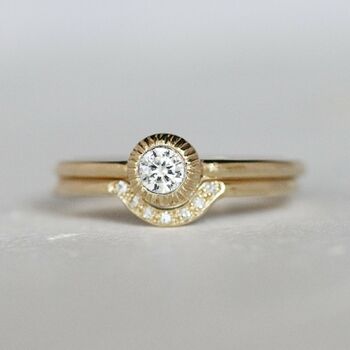 Diamond Stacking Engagement Ring Set, 5 of 10