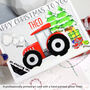 Personalised Pink Tractor Christmas Card, thumbnail 2 of 6