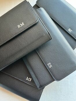 Personalised Travel Wallet Grained Leather Vegan, 5 of 12