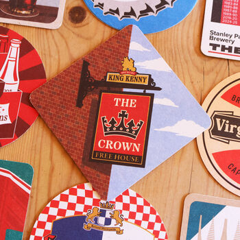 Liverpool Beer Mats, Nine Double Sided Mats, 18 Designs Total, Football Fan Gift, 9 of 12