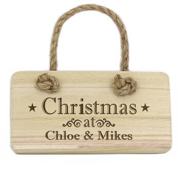 Personalised Christmas Wooden Sign, 2 of 2