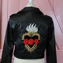 Custom Leather Embroidered Jacket Atomical Heart, thumbnail 6 of 11