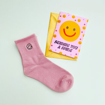 Sending You A Smile Sock And Card Gift Set, 2 of 6