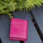 Personalised Berry Small Leather Purse Wallet Rfid Protected, thumbnail 9 of 9