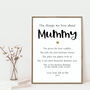 Personalised Things I Love About Mum Or Mummy Print, thumbnail 2 of 5