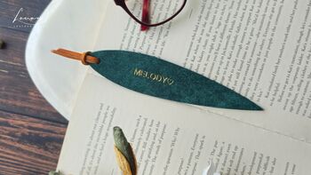 Willow Personalised Leather Bookmark, 3 of 10