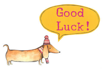 Good Luck Sausage Dog Greeting Card, 2 of 2