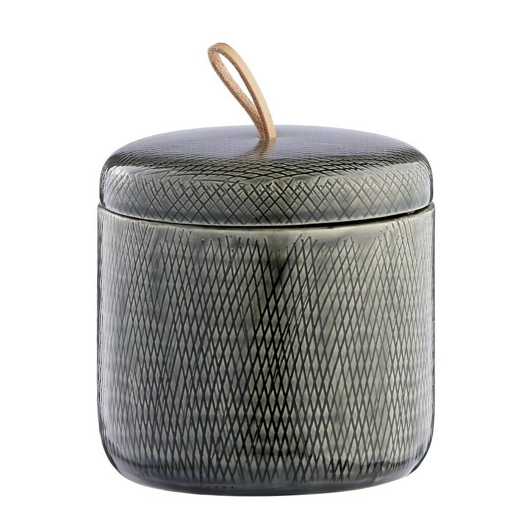Charcoal Grey Ceramic Storage Pot By Ella James