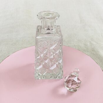 Vintage Decorative Cut Glass Crystal Perfume Bottle ~ 32, 2 of 7
