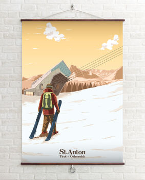 St Anton Ski Resort Austria Travel Poster Art Print, 2 of 6