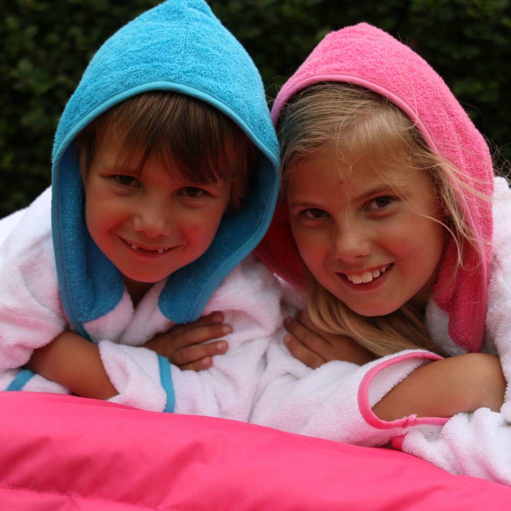 Personalised Kids Hooded Bathrobe By Duncan Stewart ...