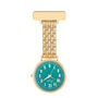 Pink Mother Of Pearl And Rose Gold Link Chain Fob Watch, thumbnail 6 of 6