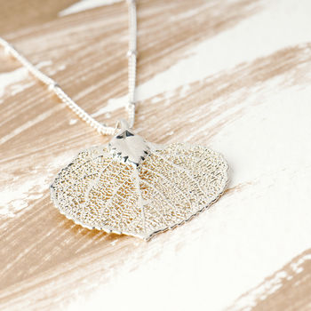 Small Aspen Leaf Necklace, 3 of 11