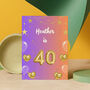 Personalised Gold 40th Birthday Card, thumbnail 3 of 3