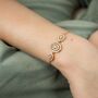 Oval Zircon Adjustable Bead Indian Bracelet, thumbnail 1 of 5