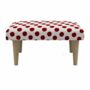 Hand Painted Upholstered Linen Square Footstool Polka Dot, thumbnail 3 of 12