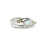 Rainbow Moonstone Ring With Gold Details, thumbnail 2 of 5