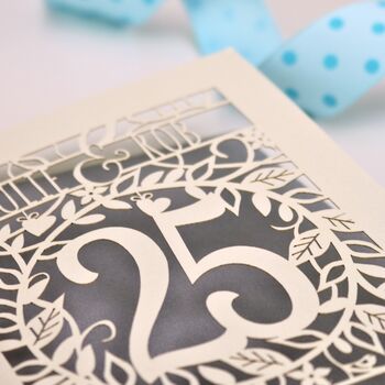 Silver Wedding Anniversary Card 25 Amazing Years, 2 of 7