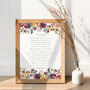 Watercolour Floral Wedding Vows Or Romantic Poem, thumbnail 2 of 5