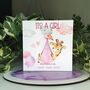 Its A Girl Personalised New Baby Card, thumbnail 2 of 7