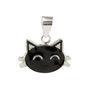 Sterling Silver Black Cat Pendant Necklace, thumbnail 4 of 5