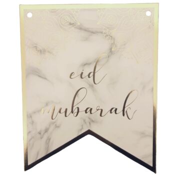 Eid Mubarak Banner Marble And Gold, 2 of 2