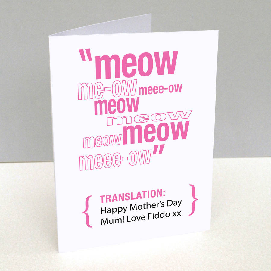 Personalised Pet Translation Mother's Day Card, 1 of 2