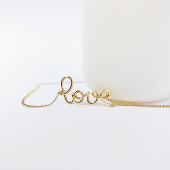 'Love' 14 K Gold Filled Necklace, 6 of 9