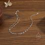 Sterling Silver Double Layer Skinny Disk Chain Bracelet, thumbnail 4 of 11