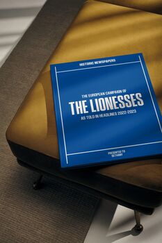 England Women Personalised Football Gift Lionesses Newspaper History Book, 9 of 12