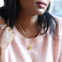 Personalised Gold Birth Flower Organic Shape Necklace, thumbnail 3 of 12