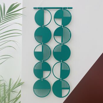 Green Cut Out Plywood Geometric Wall Art, 3 of 5