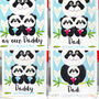 Personalised Panda Twins Father's Day Card, thumbnail 3 of 10
