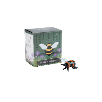Artisan Glass Bumblebee In Gift Box | Collectable | Glass Animal | Home Decor, 2 of 4