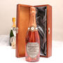 Personalised Mr And Mrs Rose Champagne And Pewter Label, thumbnail 1 of 9