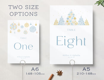 Christmas Table Number Cards, 2 of 3