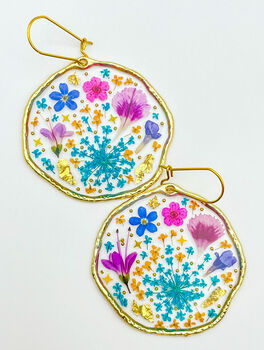 Large Statement Necklace With Forget Me Not And Pink Flowers, 3 of 12