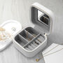 Sunset White Square Travel Jewellery Case, thumbnail 4 of 10